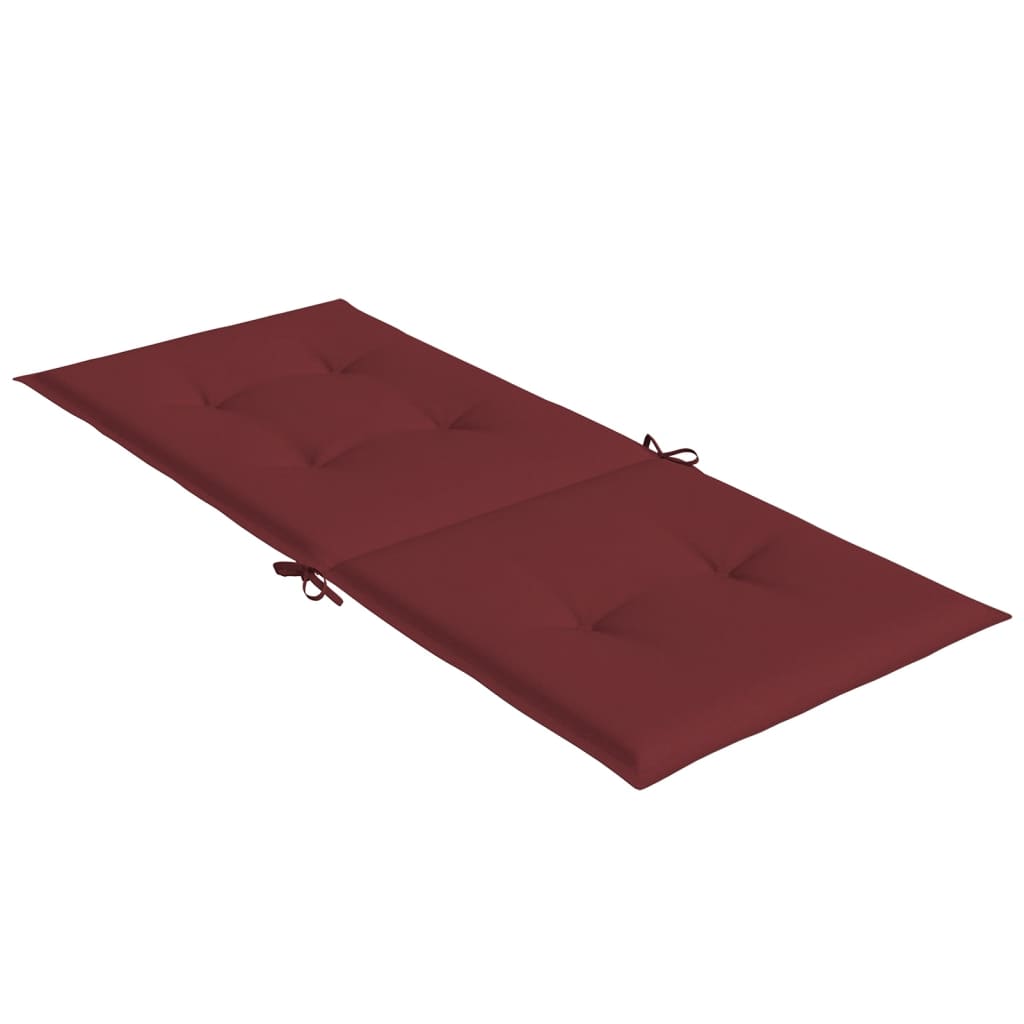 Coussins de chaise dossier haut lot de 4 rouge bordeaux mélangé