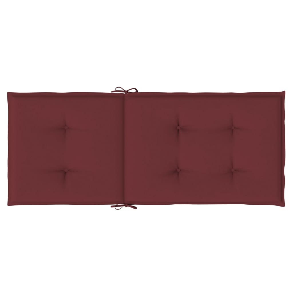 Coussins de chaise dossier haut lot de 4 rouge bordeaux mélangé