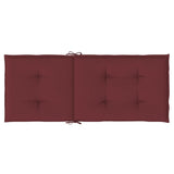 Coussins de chaise dossier haut lot de 4 rouge bordeaux mélangé