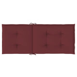 Coussins de chaise dossier haut lot de 6 rouge bordeaux mélangé