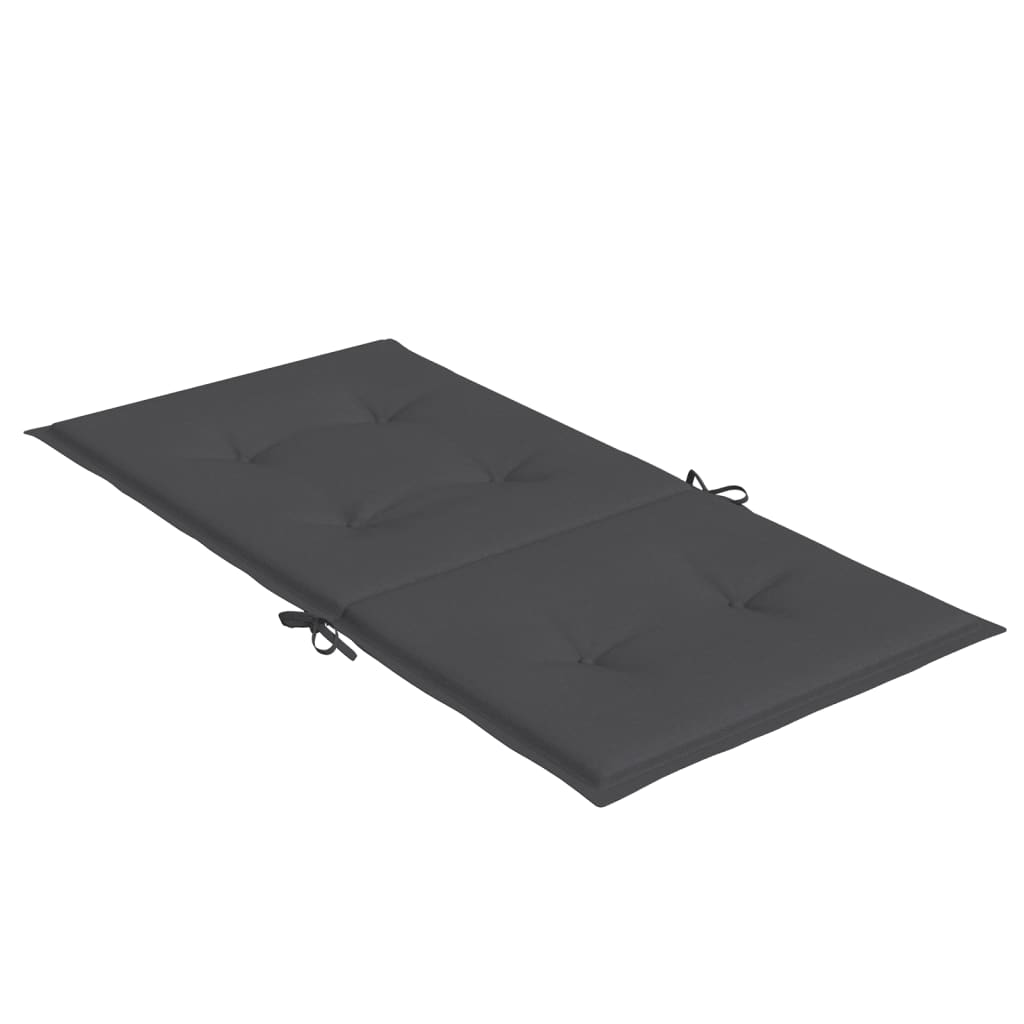 Coussins de chaise à dossier bas lot de 2 anthracite mélangé