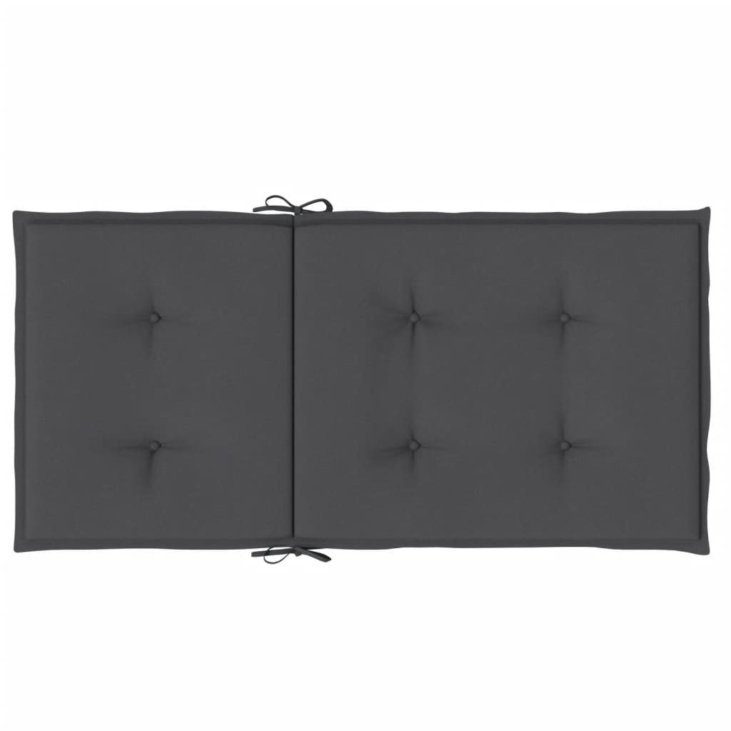 Coussins de chaise à dossier bas lot de 4 anthracite mélangé