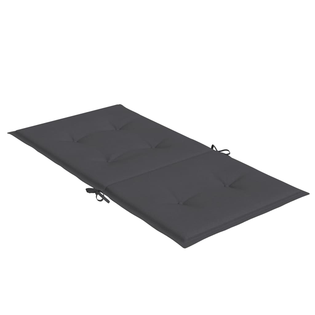 Coussins de chaise à dossier bas lot de 6 anthracite mélangé