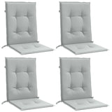 Low Back Chair Cushions Set of 4 Light Grey Mix