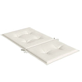 Coussins de chaise à dossier bas lot de 2 crème mélangé tissu