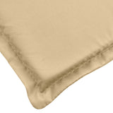 Coussins de chaise à dossier bas lot de 2 beige mélangé tissu