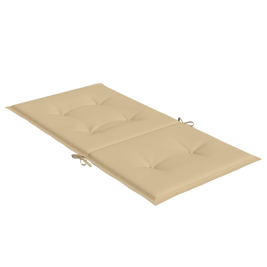 Coussins de chaise à dossier bas lot de 4 beige mélangé tissu