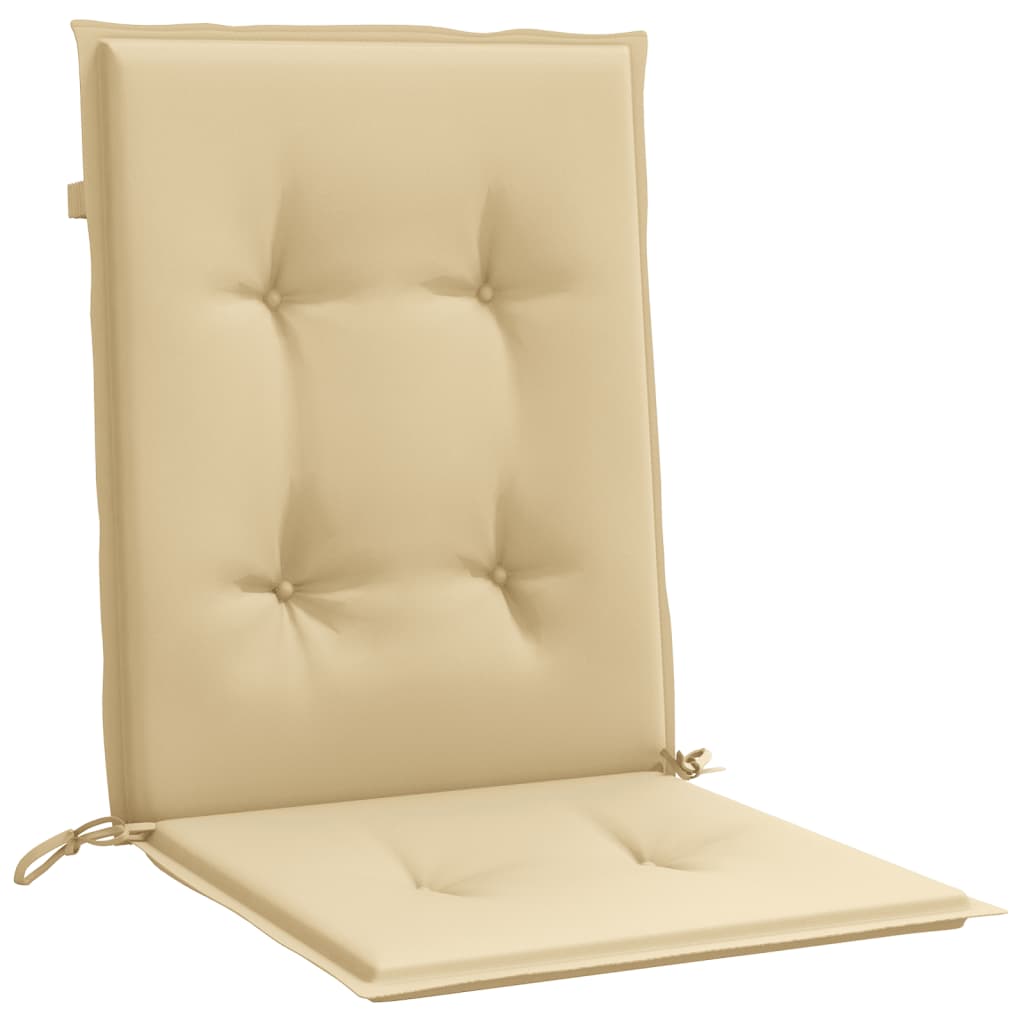 Coussins de chaise à dossier bas lot de 6 beige mélangé tissu