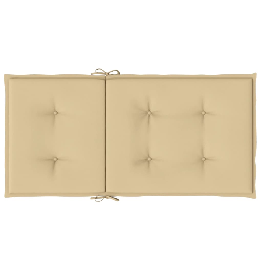 Coussins de chaise à dossier bas lot de 6 beige mélangé tissu