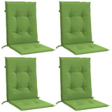 Coussins de chaise à dossier bas lot de 4 vert mélangé tissu