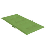 Coussins de chaise à dossier bas lot de 4 vert mélangé tissu