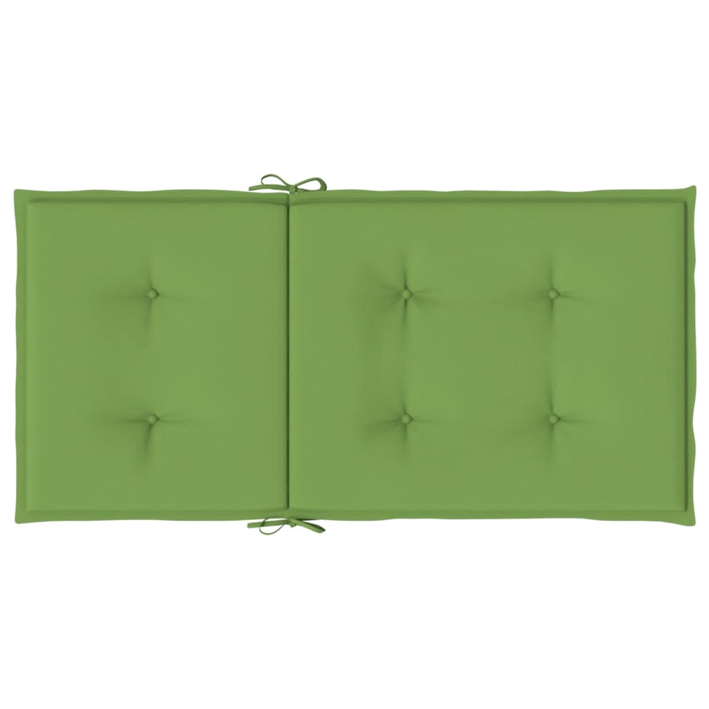 Coussins de chaise à dossier bas lot de 4 vert mélangé tissu