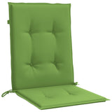 Coussins de chaise à dossier bas lot de 6 vert mélangé tissu