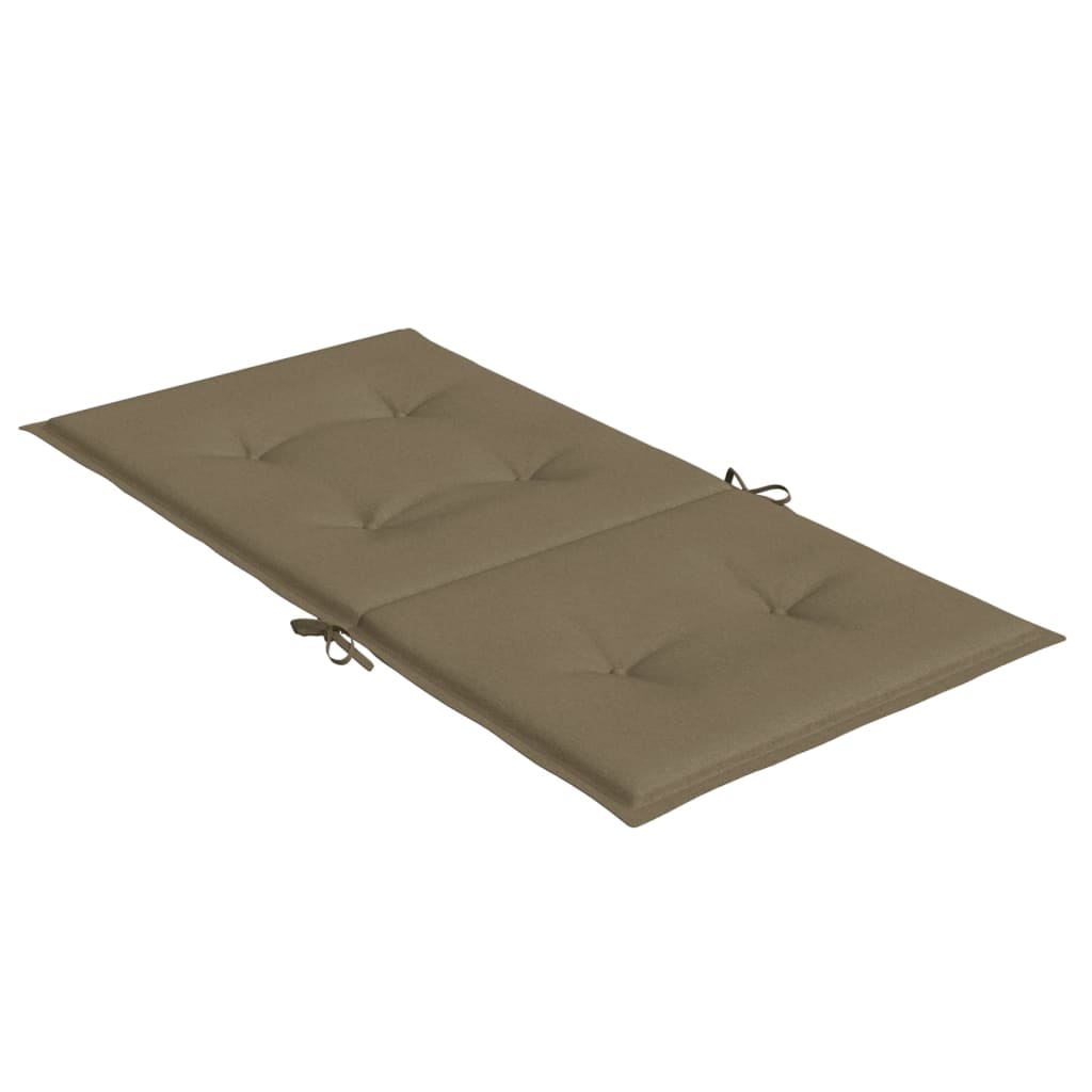 Coussins de chaise à dossier bas lot de 2 taupe mélangé tissu