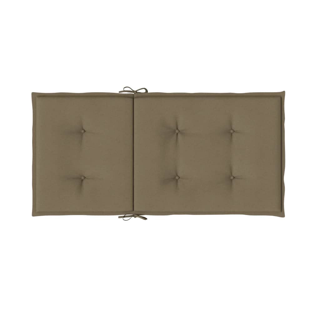 Coussins de chaise à dossier bas lot de 4 taupe mélangé tissu