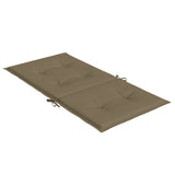 Coussins de chaise à dossier bas lot de 6 taupe mélangé tissu