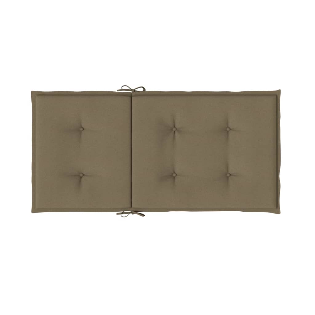 Coussins de chaise à dossier bas lot de 6 taupe mélangé tissu