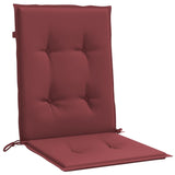 Coussins de chaise dossier bas lot de 4 rouge bordeaux mélangé