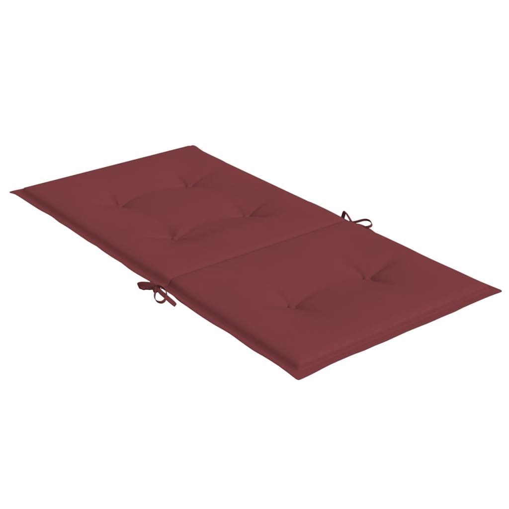 Coussins de chaise dossier bas lot de 6 rouge bordeaux mélangé