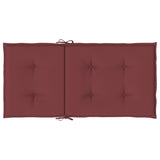 Coussins de chaise dossier bas lot de 6 rouge bordeaux mélangé