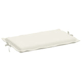 Coussin de chaise longue crème mélangé 186x58x3 cm tissu