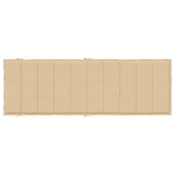 Coussin de chaise longue beige mélangé 186x58x3 cm tissu