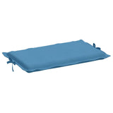 Coussin de chaise longue bleu mélangé 186x58x3 cm tissu