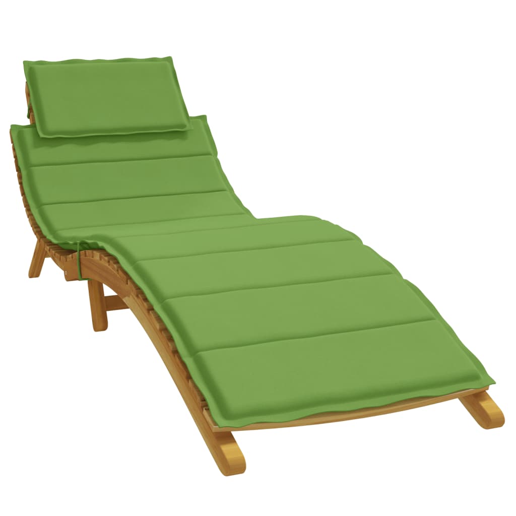 Coussin de chaise longue vert mélangé 186x58x3 cm tissu