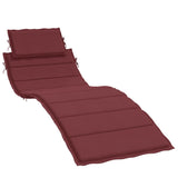 Coussin de chaise longue rouge bordeaux mélangé 186x58x3 cm