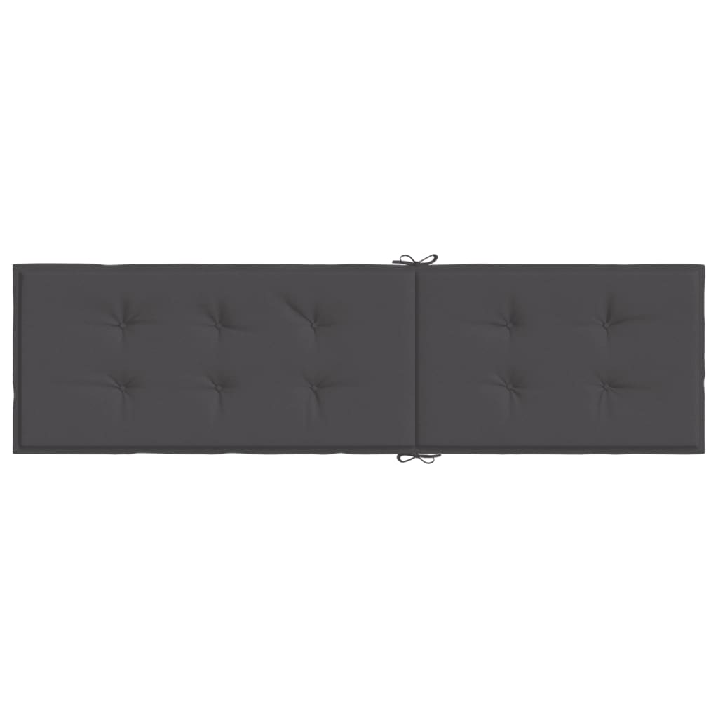 Coussin de chaise longue anthracite mélangé (75+105)x50x3 cm