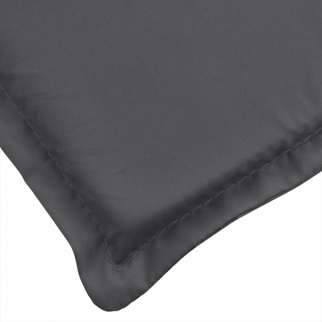 Coussin de chaise longue anthracite mélangé (75+105)x50x3 cm