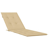 Coussin de chaise longue beige mélangé (75+105)x50x3 cm tissu