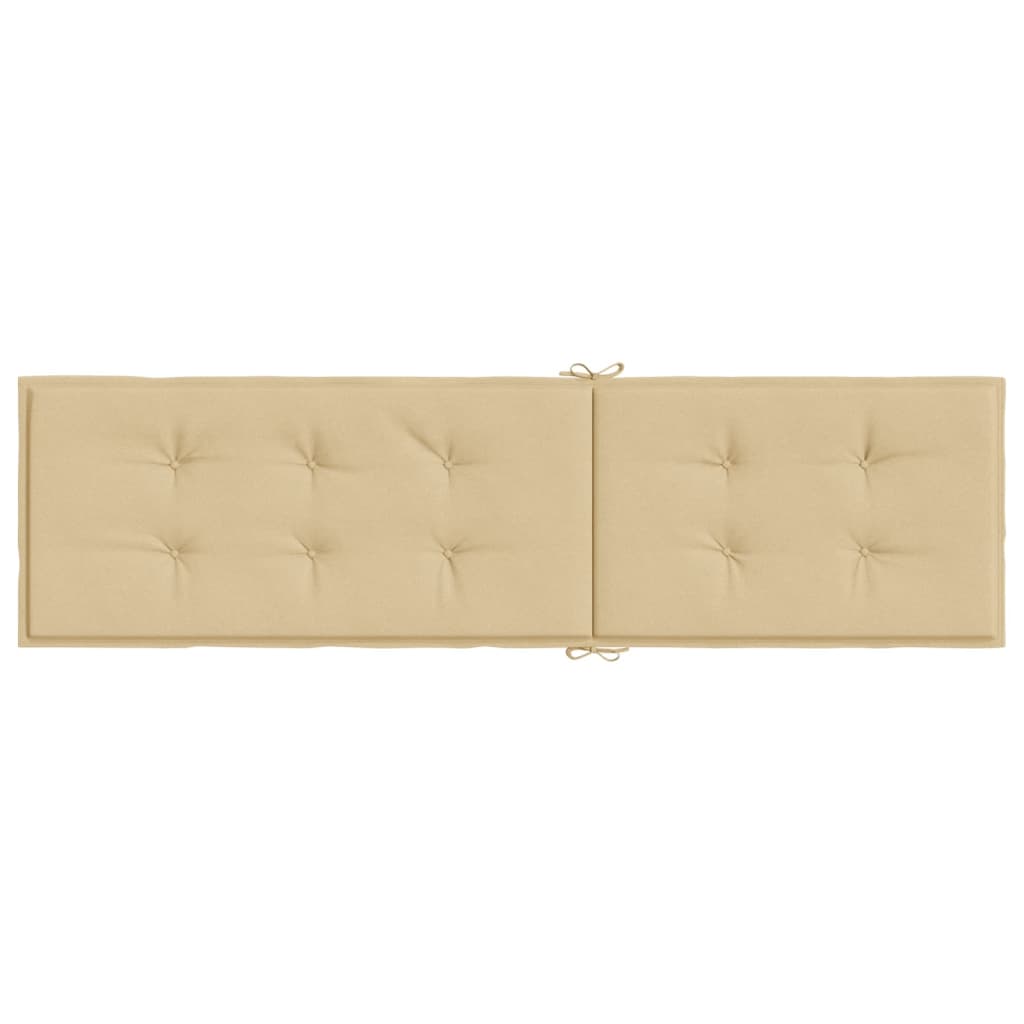 Coussin de chaise longue beige mélangé (75+105)x50x3 cm tissu