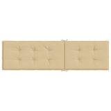 Coussin de chaise longue beige mélangé (75+105)x50x3 cm tissu