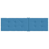 Coussin de chaise longue bleu mélangé (75+105)x50x3 cm tissu