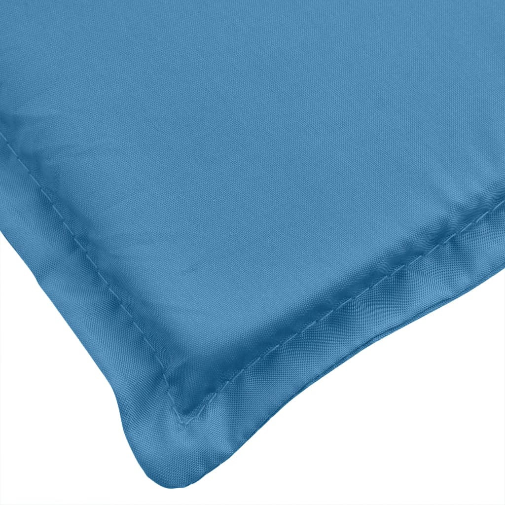 Coussin de chaise longue bleu mélangé (75+105)x50x3 cm tissu