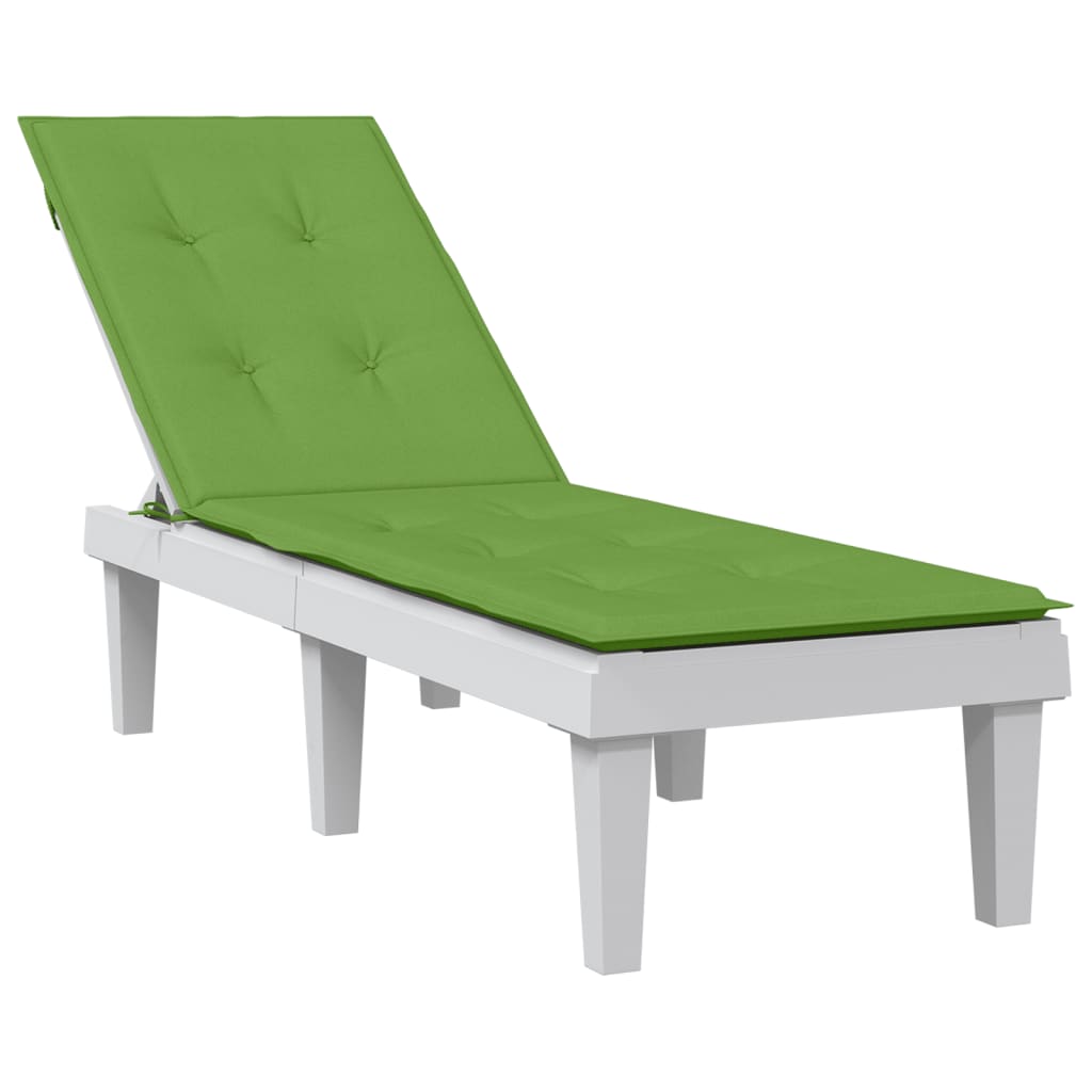 Coussin de chaise longue vert mélangé (75+105)x50x3 cm tissu