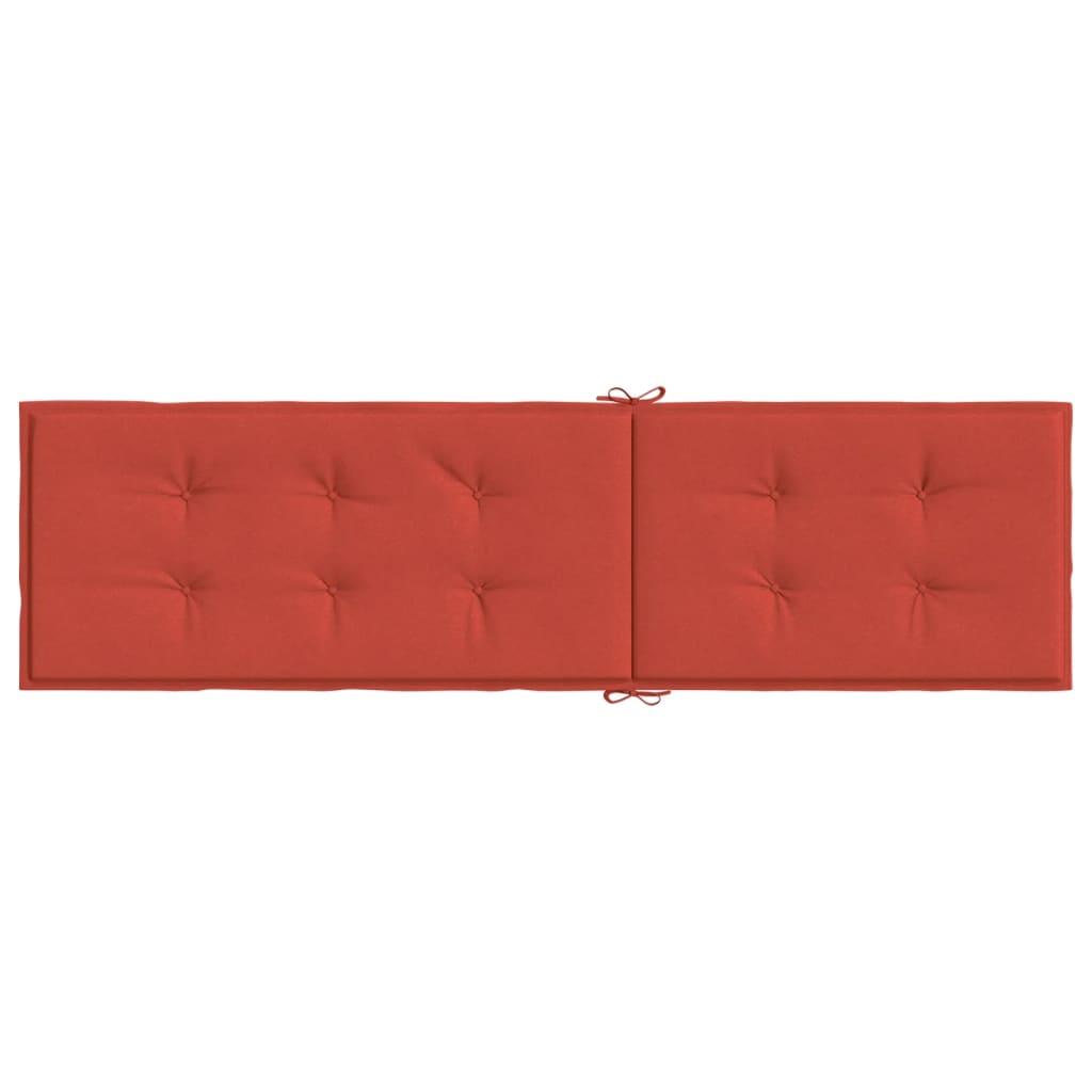 Coussin de chaise longue rouge mélangé (75+105)x50x3 cm tissu