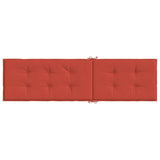 Coussin de chaise longue rouge mélangé (75+105)x50x3 cm tissu