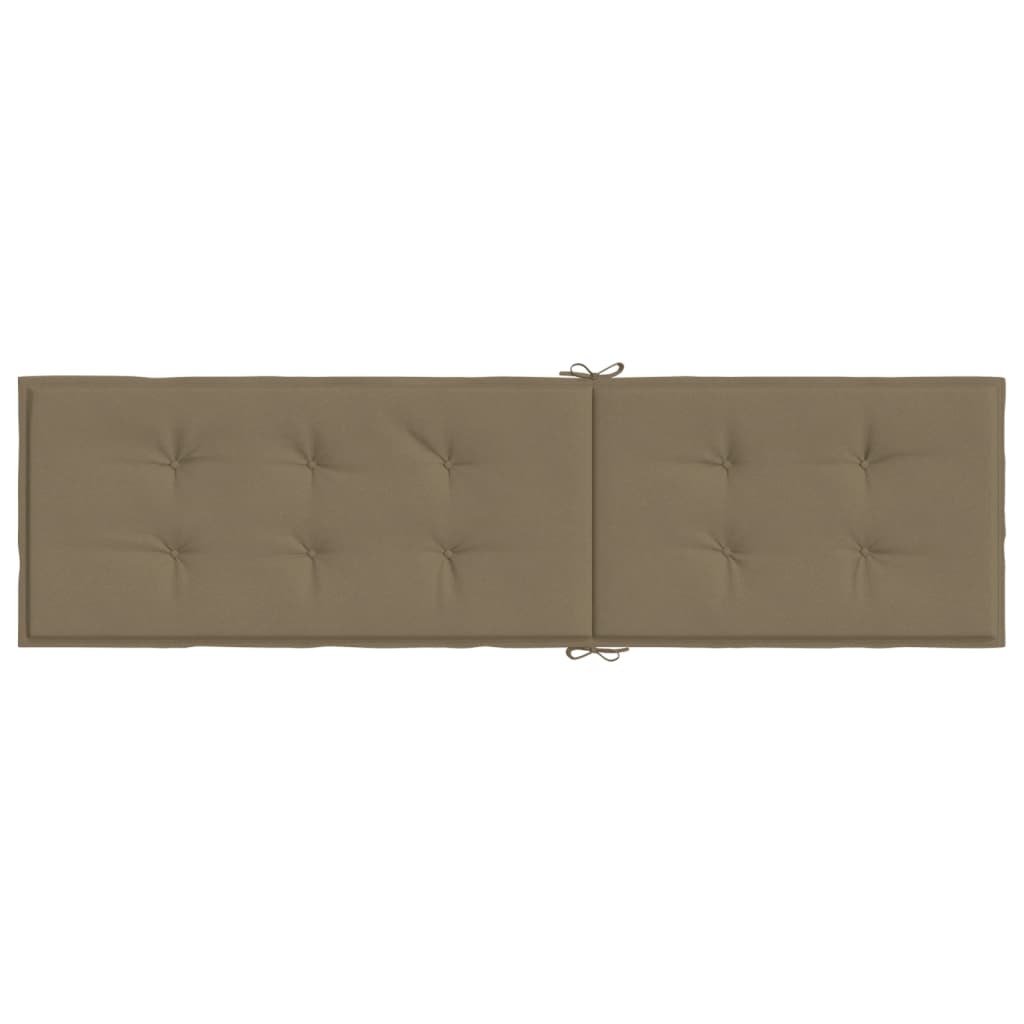 Coussin de chaise longue taupe mélangé (75+105)x50x3 cm tissu