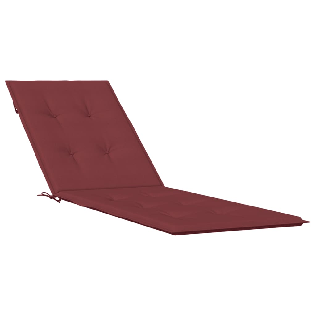 Coussin de chaise longue rouge bordeaux mélangé (75+105)x50x3cm