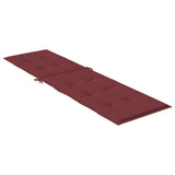 Coussin de chaise longue rouge bordeaux mélangé (75+105)x50x3cm