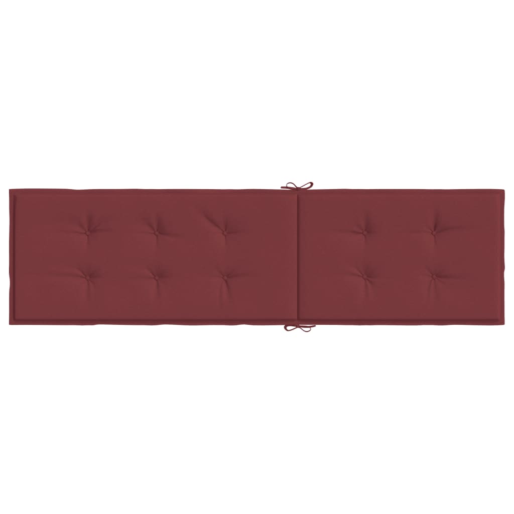 Coussin de chaise longue rouge bordeaux mélangé (75+105)x50x3cm