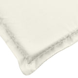 Coussin de chaise longue crème mélangé 200x50x4 cm tissu