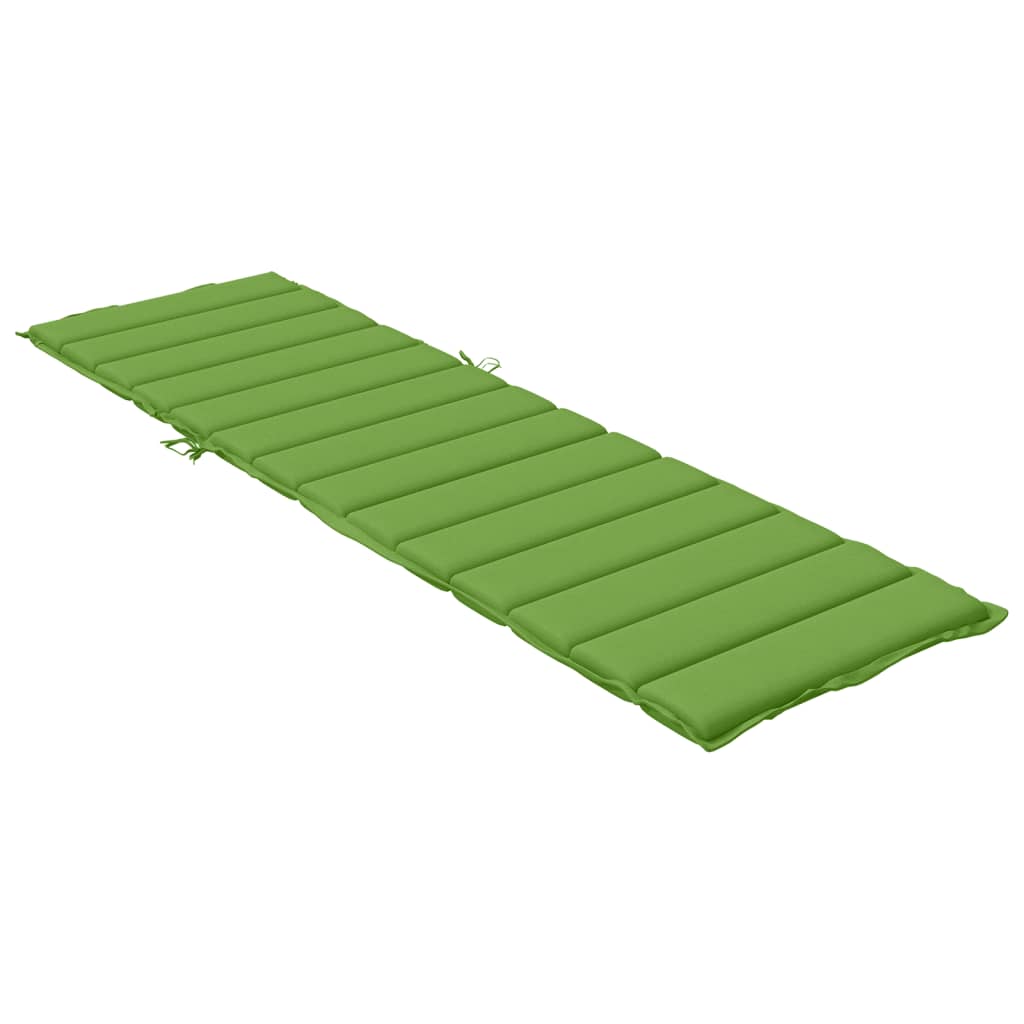 Coussin de chaise longue vert mélangé 200x50x4 cm tissu