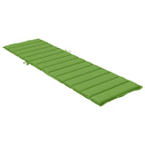 Coussin de chaise longue vert mélangé 200x50x4 cm tissu