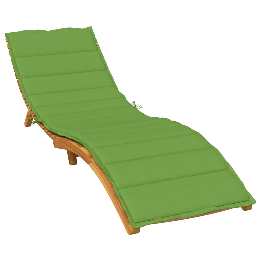 Coussin de chaise longue vert mélangé 200x50x4 cm tissu