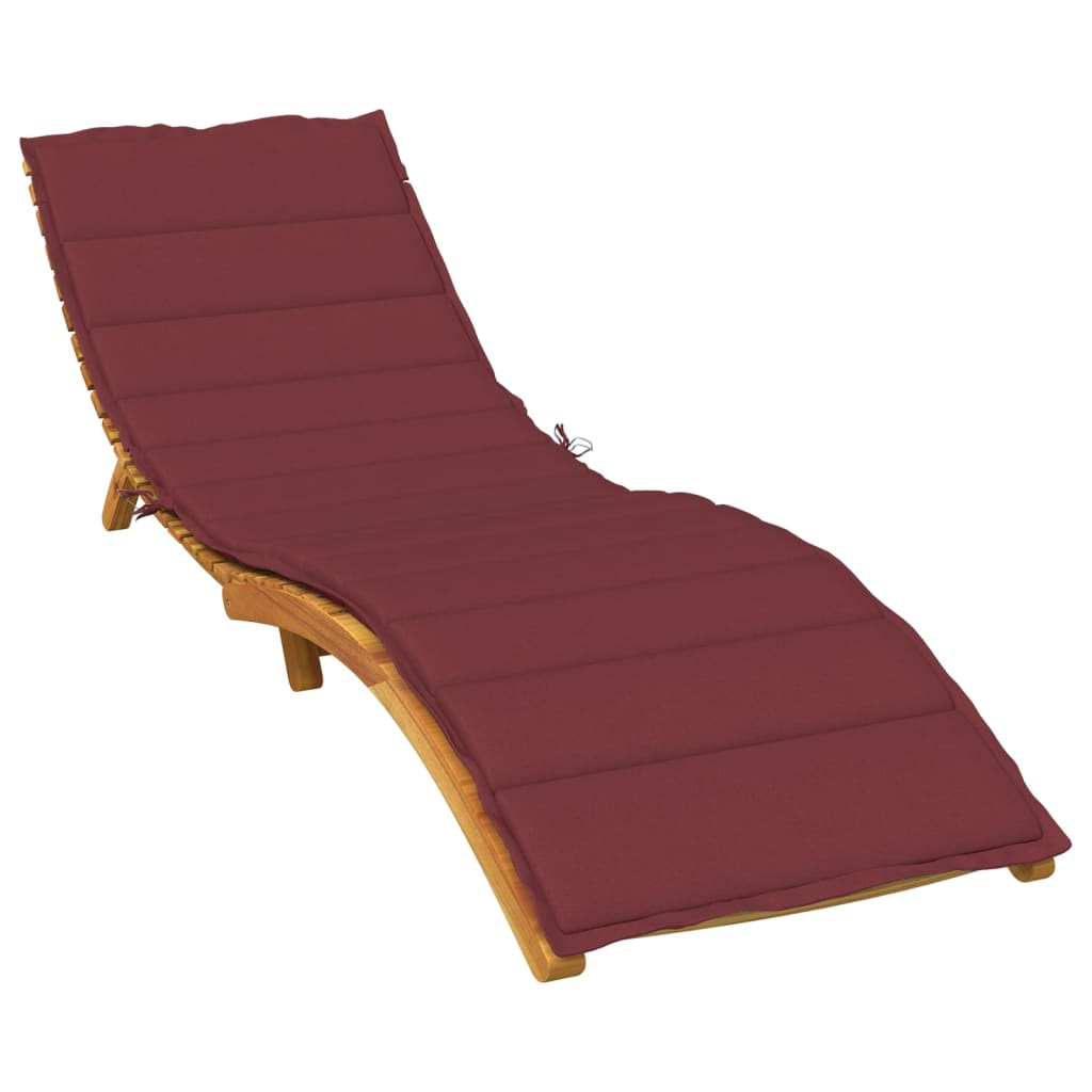 Coussin de chaise longue rouge bordeaux mélangé 200x50x4 cm