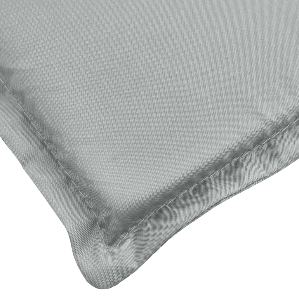 Coussin de chaise longue gris clair mélangé 200x60x4 cm tissu