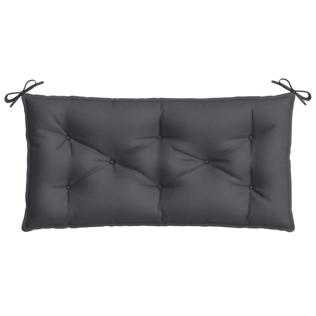 Coussin de banc de jardin anthracite mélangé 100x50x7 cm tissu